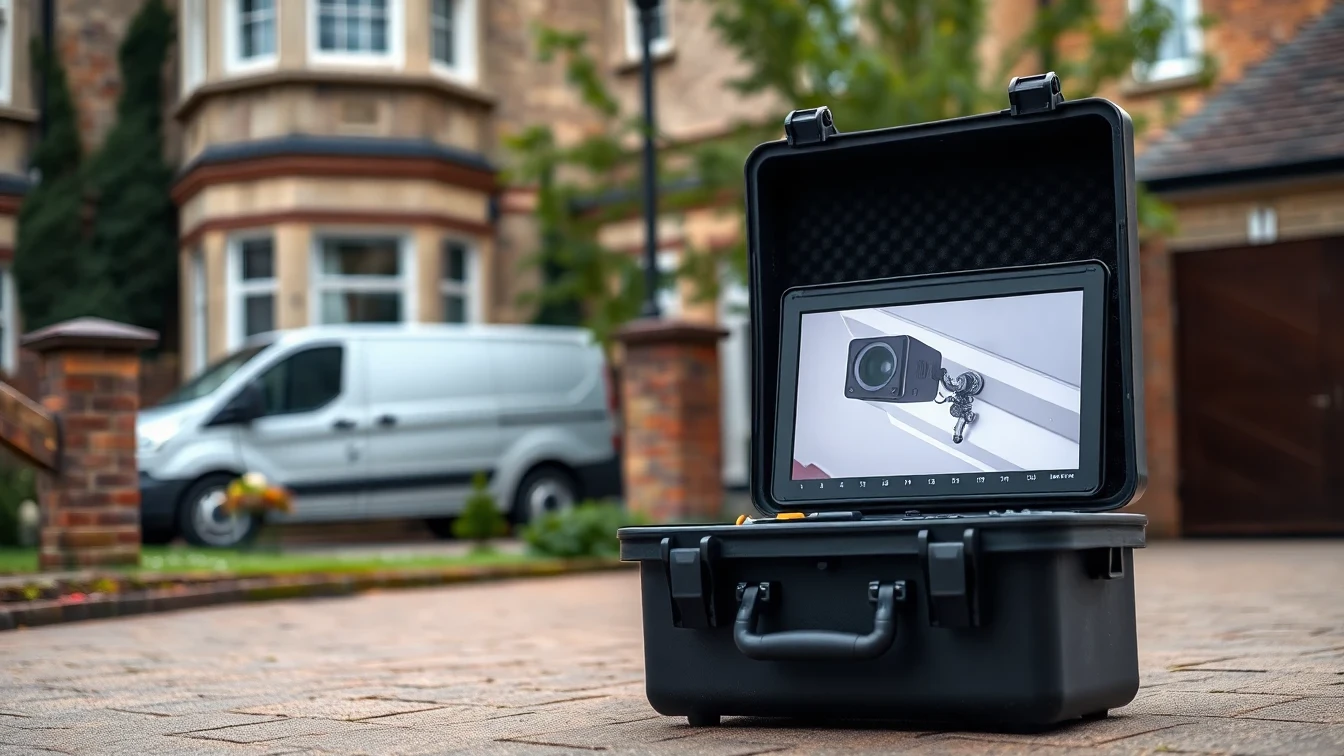 CCTV drain survey equipment at a Stockport property for home buyers