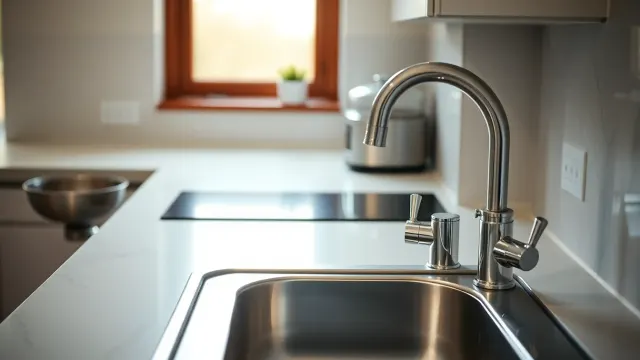 British kitchen sink with food strainer to prevent blocked drains