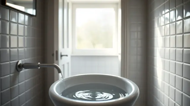 Water standing in a blocked sink in a Stockport home