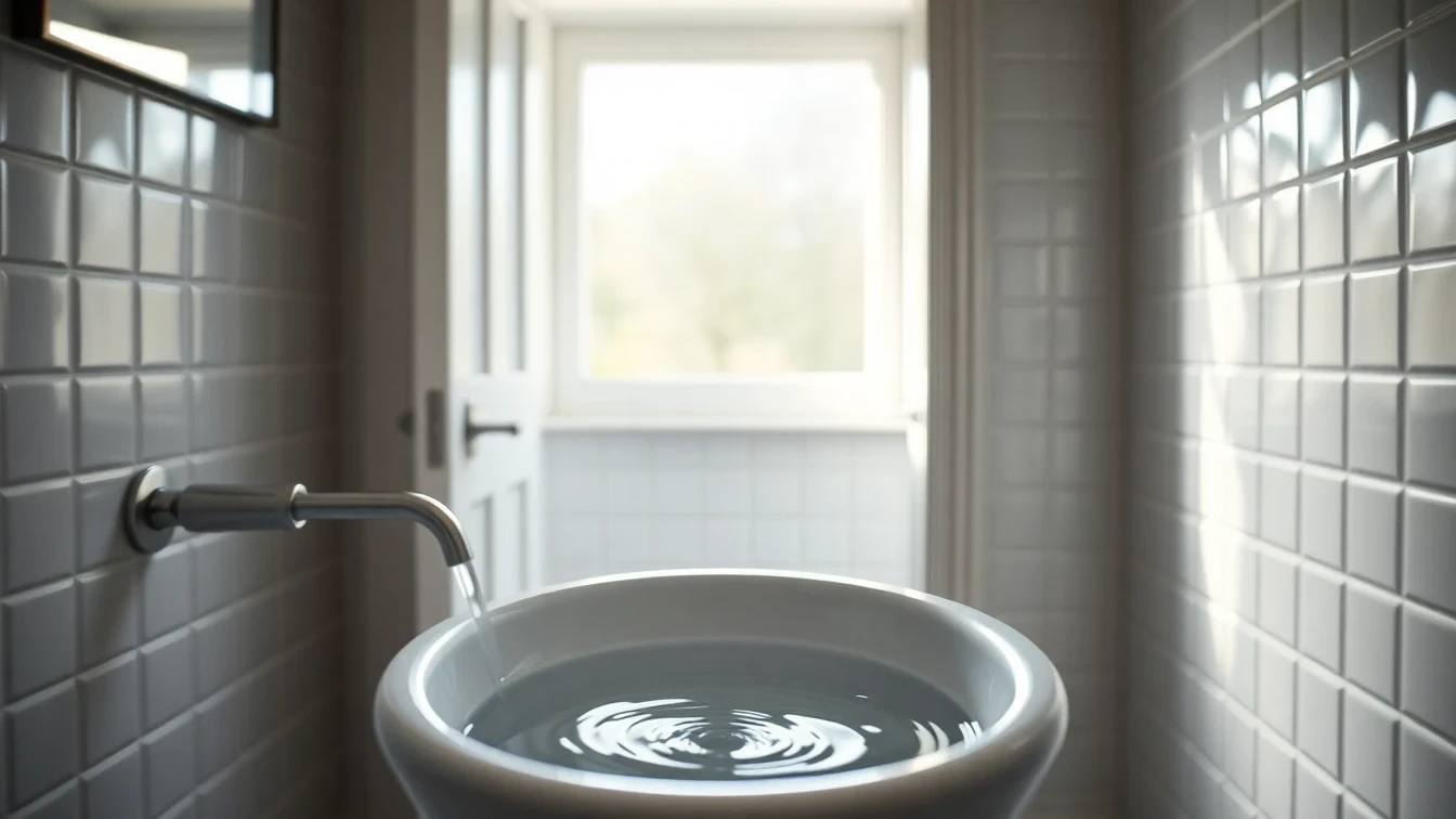 Water standing in a blocked sink in a Stockport home